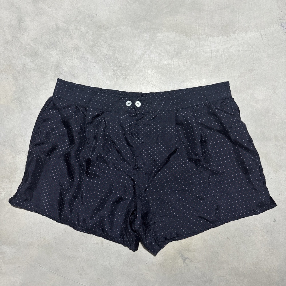 Rare Vintage Men's Victoria's Secret Gentleman Silk Fly Front Shorts SZ M Black